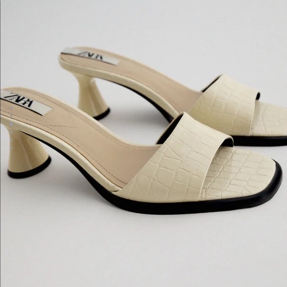 Zara Shoes - Zara Animal Print Heeled Sandals in size 39